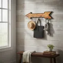 Vintage Style Wooden Arrow Hanging Storage for Entryways