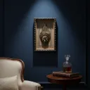 Intricately Detailed Cast Metal in Mango Wood Shadow Box Frame
