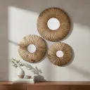 Boutique Style Gold Sunbeam Statement Mirror – Intricate Layered Frame Design