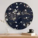 P33 Enchanting Navy Blue Bird & Floral Decorative Wall Plate