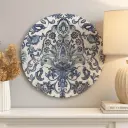 P35 Elegant Blue & White Damask Decorative Wall Plate